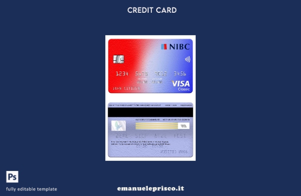 stile verificato Modello di carta classica per visto olandese NIBC Bank